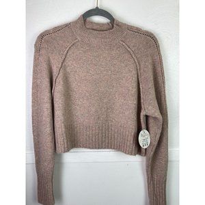 Jolie &Joy Tan Color  Comfy Cropped Sweaters (Junior's)